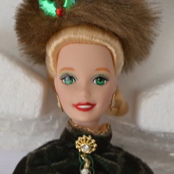 Barbie Other - 🆕NWT 1996 PORCELAIN HOLIDAY CAROLER BARBIE